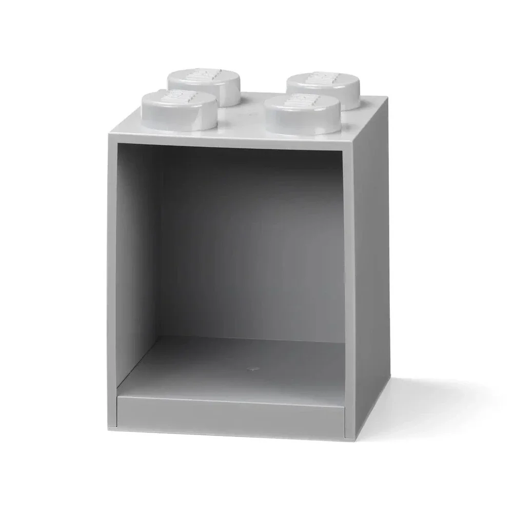 LEGO Storage Products: 41141740 4-Stud Brick Shelf Medium Stone Grey NEW